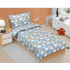 Bellatex Detská bavlnená posteľná bielizeň - sivá - 140x200, 70x90 Bellatex Detská bavlnená posteľná bielizeň - sivá - 140x200, 70x90