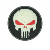 101INC 3D plastová nášivka PUNISHER RED EYES na suchý zips GLOW IN THE DARK 101INC 3D plastová nášivka PUNISHER RED EYES na suchý zips GLOW IN THE DARK