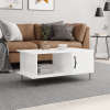 zahrada-XL Konferenčný stolík lesklý biely 90x50x40 cm spracované drevo 829486 zahrada-XL Konferenčný stolík lesklý biely 90x50x40 cm spracované drevo 829486