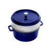 Staub Cocotte okrúhly hrniec s parnou vložkou, 26 cm/5,2 l modrý, 1133891 Staub Cocotte okrúhly hrniec s parnou vložkou, 26 cm/5,2 l modrý, 1133891