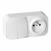 Orno Sviečkový vypínač + jednoduchá zásuvka, ToDo, IP20, 2P+Z, biely, 10 ks. Orno Sviečkový vypínač + jednoduchá zásuvka, ToDo, IP20, 2P+Z, biely, 10 ks.