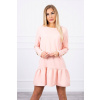 Dámske šaty s volánom MI66188 svetlo pudrovo ružové Dámske šaty s volánom MI66188 svetlo pudrovo ružové