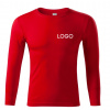 Tričko farebné pánske s dlhým rukávom s LOGOM Veľkosť: L, Barva: červená, KS spolu - cenová hladina: 10-20
