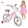 ROWEREK DZIECIĘCY 16 PALCOV BICYKEL PRE DIEVČA KOŠÍK A VODIACA TYČ + ROWEREK DZIECIĘCY 16 PALCOV BICYKEL PRE DIEVČA KOŠÍK A VODIACA TYČ +