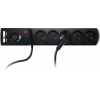 Getfort napájací pásik 5P 3m čierny USB Getfort napájací pásik 5P 3m čierny USB