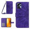 Peňaženkové kožené puzdro Sun Flower na Motorola Moto G13 / G23 / G53 5G - Tmavo Fialová Peňaženkové kožené puzdro Sun Flower na Motorola Moto G13 / G23 / G53 5G - Tmavo Fialová