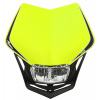 Rtech UNI přední maska včetně světla V-Face FULL LED neon žlutá/černá Rtech UNI přední maska včetně světla V-Face FULL LED neon žlutá/černá