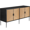 tectake 405894 sideboard juna, predné časti v jutovom vzhľade, 2 skrinkové priehradky - čierna/hnedá tectake 405894 sideboard juna, predné časti v jutovom vzhľade, 2 skrinkové priehradky - čierna/hnedá