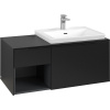 VILLEROY & BOCH Subway 3.0 závesná skrinka pod umývadlo (umývadlo vpravo), 2 zásuvky + regálový prvok, s LED osvetlením, 1001 x 516 x 422,5 mm, Volcano Black, C571L1VL VILLEROY & BOCH Subway 3.0 závesná skrinka pod umývadlo (umývadlo vpravo), 2 zásuvky + regálový prvok, s LED osvetlením, 1001 x 516 x 422,5 mm, Volcano Black, C571L1VL