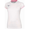 Mizuno Core Short Sleeve Tee W XS, biela / ružová Mizuno Core Short Sleeve Tee W XS, biela / ružová