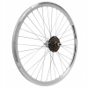 ZADNÉ KOLESO NA BICYKEL 26 PALCOV PRE 7-KOLIESKOVÝ VOĽNOBEH HLINÍKOVÉ V-BRZDY STRIEBORNÉ ZADNÉ KOLESO NA BICYKEL 26 PALCOV PRE 7-KOLIESKOVÝ VOĽNOBEH HLINÍKOVÉ V-BRZDY STRIEBORNÉ