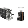Stone Espresso Mine Black + Eureka Mignon Specialita, WD black, walnut Stone Espresso Mine Black + Eureka Mignon Specialita, WD black, walnut