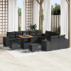 zahrada-XL Súprava záhradných pohoviek 13 pcs Čierna 80 x 80 x 71 cm 3364009 zahrada-XL Súprava záhradných pohoviek 13 pcs Čierna 80 x 80 x 71 cm 3364009
