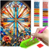 Haft Diamentowy Diamond Painting mozaika farebné okno viery sada Haft Diamentowy Diamond Painting mozaika farebné okno viery sada