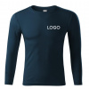 Tričko farebné pánske s dlhým rukávom s LOGOM Veľkosť: S, Barva: půlnoční modrá, KS spolu - cenová hladina: 51 a viac