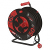 Emos Vonkajší predlžovací kábel na bubne 50m, 4 zásuvky, guma-neoprén, čierny, 230V, 2,5mm²