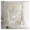 Vianočná sprchová záclona s motívom sobov a borovíc YX537828-3 Vianočná sprchová záclona s motívom sobov a borovíc YX537828-3