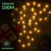 Vianočná led svetelná mikro reťaz vonkajšia + programator - 1000led - 100m teplá biela Vianočná led svetelná mikro reťaz vonkajšia + programator - 1000led - 100m teplá biela