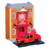 Accessories Diorama - Set Fire Station With Volkswagen Amarok Pick-UP 2009 1:43 Bburago červená Accessories Diorama - Set Fire Station With Volkswagen Amarok Pick-UP 2009 1:43 Bburago červená
