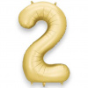PartyDeco Fóliový balón číslo 2 zlatý 86 cm PartyDeco Fóliový balón číslo 2 zlatý 86 cm