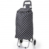 Nákupná taška na kolieskach Hoppa - čierna-biela Nákupná taška na kolieskach Hoppa - čierna-biela