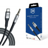 3mk audio kábel - AUX kábel USB-C - Jack 3,5 mm, 1 m, čierny 3mk audio kábel - AUX kábel USB-C - Jack 3,5 mm, 1 m, čierny