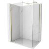 Mexen Kioto-X sprchová stena Walk-in 160 x 110 cm, priehľadná 10 mm, zlatá - 800-160-202-50-00-110-X Mexen Kioto-X sprchová stena Walk-in 160 x 110 cm, priehľadná 10 mm, zlatá - 800-160-202-50-00-110-X