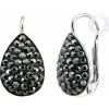 Silvego stříbrné náušnice se Swarovski® Crystals kapka Hematite Silvego stříbrné náušnice se Swarovski® Crystals kapka Hematite