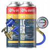 A/C FIX 2x Chladivo R134a Plyn 3v1 Tesniaci prípravok Hadica Adaptér A/C FIX 2x Chladivo R134a Plyn 3v1 Tesniaci prípravok Hadica Adaptér