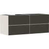 HANSGROHE Xevolos E závesná skrinka pre lakovanú dosku so zápustným umývadlom vľavo, 4 zásuvky PushOpen, 1370 x 550 x 555 mm, piesková matná béžová/textilná tmavá sivá, 54237660 HANSGROHE Xevolos E závesná skrinka pre lakovanú dosku so zápustným umývadlom vľavo, 4 zásuvky PushOpen, 1370 x 550 x 555 mm, piesková matná béžová/textilná tmavá sivá, 54237660