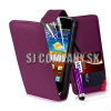 Kožený obal Samsung Galaxy Ace 2 – Flip Card – fialová