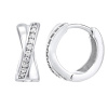 Stříbrné kruhové náušnice AUDREY se zirkony Stříbrné kruhové náušnice AUDREY se zirkony