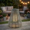 Solárny pletený lampáš MONDEX SOKKE sivý Solárny pletený lampáš MONDEX SOKKE sivý