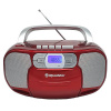 Rádiomagnetofón Roadstar RCR-4635UMPRD, PLL FM, CD MP3, USB, AUX in, červená