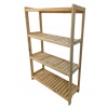 Drevený regál, 4 police, 133 x 70 x 33 cm Drevený regál, 4 police, 133 x 70 x 33 cm