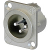 Neutrik NC3MD-LX XLR konektor prírubová zástrčka, rovná Pólov: 3 strieborná 1 ks; NC3MD-LX Neutrik NC3MD-LX XLR konektor prírubová zástrčka, rovná Pólov: 3 strieborná 1 ks; NC3MD-LX