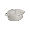 Staub Cocotte hrniec oválny 23 cm/2,3 l biela hľuzovka, 11023107 Staub Cocotte hrniec oválny 23 cm/2,3 l biela hľuzovka, 11023107