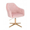 LuxuryForm DESIGN Kreslo ANDORA VELUR na zlatom kríži - svetlo ružové LuxuryForm DESIGN Kreslo ANDORA VELUR na zlatom kríži - svetlo ružové