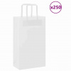 vidaXL Papierové tašky 250 ks s rúčkami, biele, 21x11x36 cm vidaXL Papierové tašky 250 ks s rúčkami, biele, 21x11x36 cm