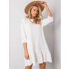 Dress-RV-SK-6075.10X-ecru biela S RUE PARIS 2016102772811 Dress-RV-SK-6075.10X-ecru biela S RUE PARIS 2016102772811