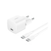 BELKIN 25W USB PD nabíjací adaptér biely + 1m USB-C kábel WCA012kq1MWH-B6 BELKIN 25W USB PD nabíjací adaptér biely + 1m USB-C kábel WCA012kq1MWH-B6