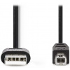 NEDIS kábel USB 2.0/ zástrčka USB-A - zástrčka USB-B/ k tlačiarni a pod./ čierny/ bulk/ 3m NEDIS kábel USB 2.0/ zástrčka USB-A - zástrčka USB-B/ k tlačiarni a pod./ čierny/ bulk/ 3m