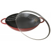 Staub Liatinový wok so sklenenou pokrievkou, 37 cm, višňová 1004257 Staub Liatinový wok so sklenenou pokrievkou, 37 cm, višňová 1004257