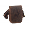 Pánske kožené crossbody tmavohnedý hunter embos jeleň celý 250591 Pánske kožené crossbody tmavohnedý hunter embos jeleň celý 250591