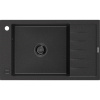 Mexen Elias, granitový drez granitový 795x480x200 mm, 1-komorový, čierna-strieborná metalíza s čiernym sifónom, 6511791005-73-B Mexen Elias, granitový drez granitový 795x480x200 mm, 1-komorový, čierna-strieborná metalíza s čiernym sifónom, 6511791005-73-B