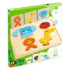 Djeco Magnetické puzzle Tváre zvieratiek GeoBasic Djeco Magnetické puzzle Tváre zvieratiek GeoBasic
