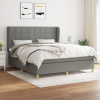 zahrada-XL Boxspring posteľ s matracom tmavosivá 180x200 cm látka 3128542 zahrada-XL Boxspring posteľ s matracom tmavosivá 180x200 cm látka 3128542