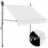 vidaXL Ručne zaťahovacia markíza s LED 100 cm, krémová - Krémová - 55992-11031 vidaXL Ručne zaťahovacia markíza s LED 100 cm, krémová - Krémová - 55992-11031