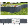 Záhradný obrubník plast 100 cm x 17 cm sivý Záhradný obrubník plast 100 cm x 17 cm sivý