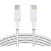Belkin CAB004bt1MWH oplétaný USB-C - USB-C, 1m, bílý Belkin CAB004bt1MWH oplétaný USB-C - USB-C, 1m, bílý